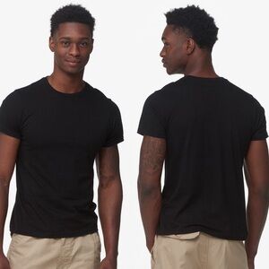 Csg Black‎ T-Shirt Crew Neckline Short Sleeves Size Medium Cotton Tee Minimalist